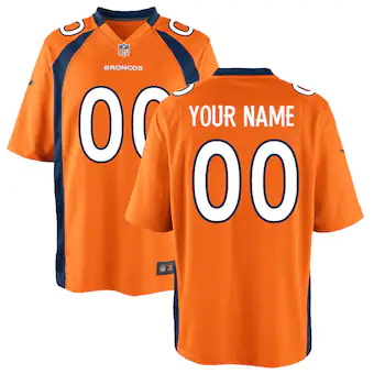 youth nike orange denver broncos custom game jersey_pi15730